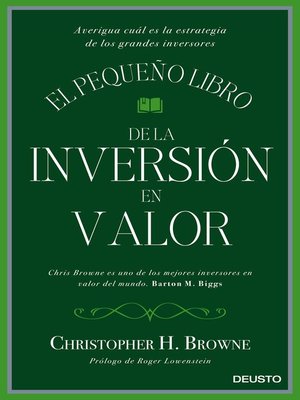 cover image of El pequeño libro de la inversión en valor